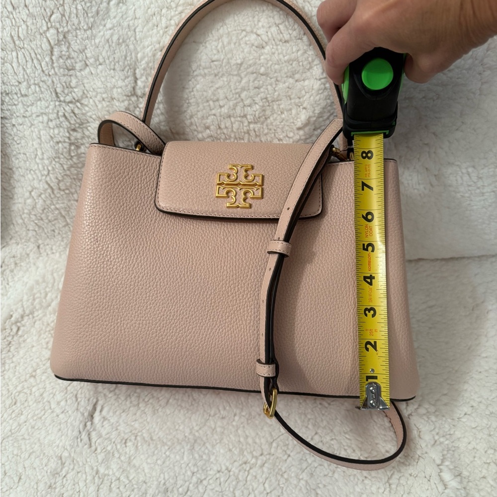 Tory Burch Pink Satchel with Gold Logo